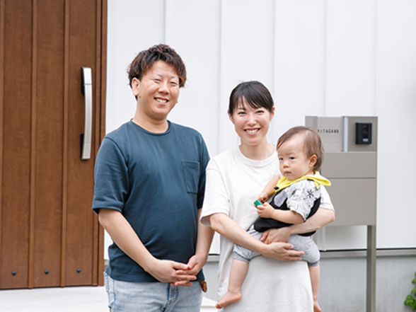 家族で記念撮影