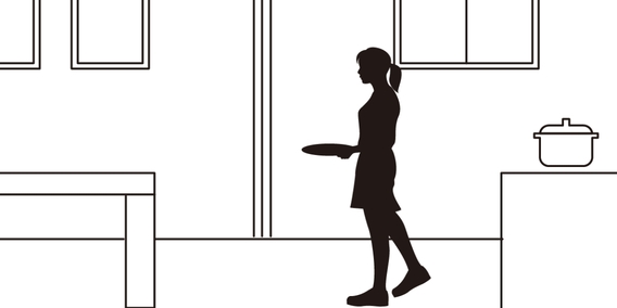 平屋ならではの生活導線。日常生活の負担を軽減