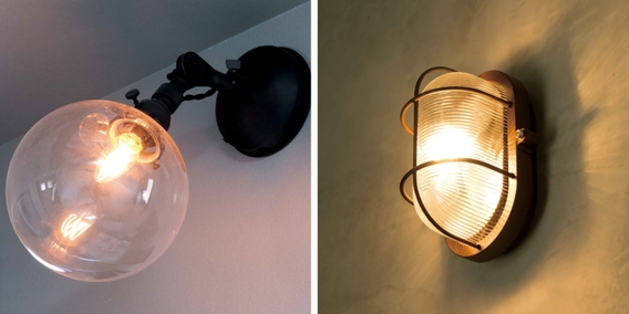 無骨さの中に懐かしさを秘めたレトロな印象を与えるシンプル照明