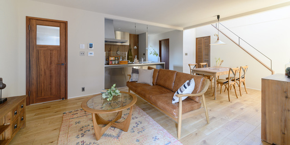 家族を感じるリビング