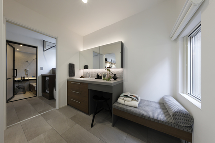 造作洗面+ベンチ