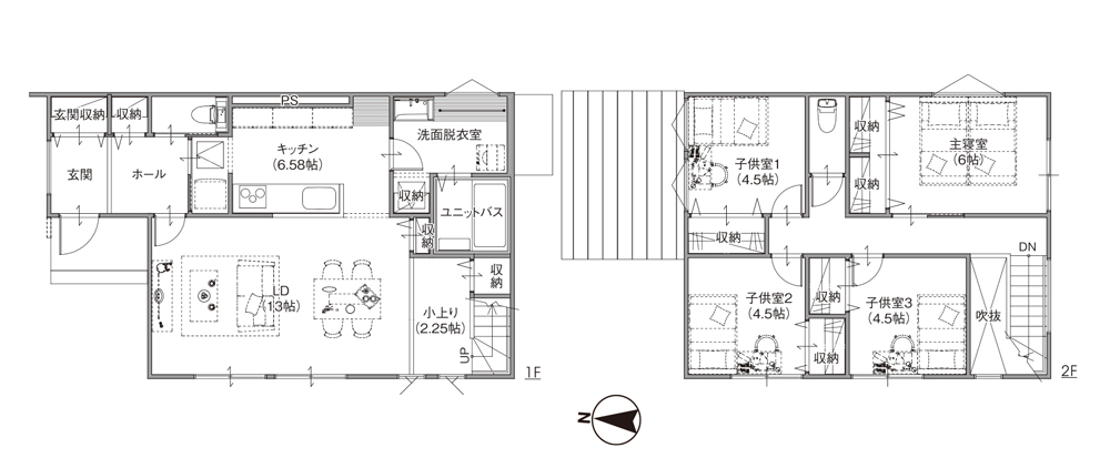 建物プラン例(間取)