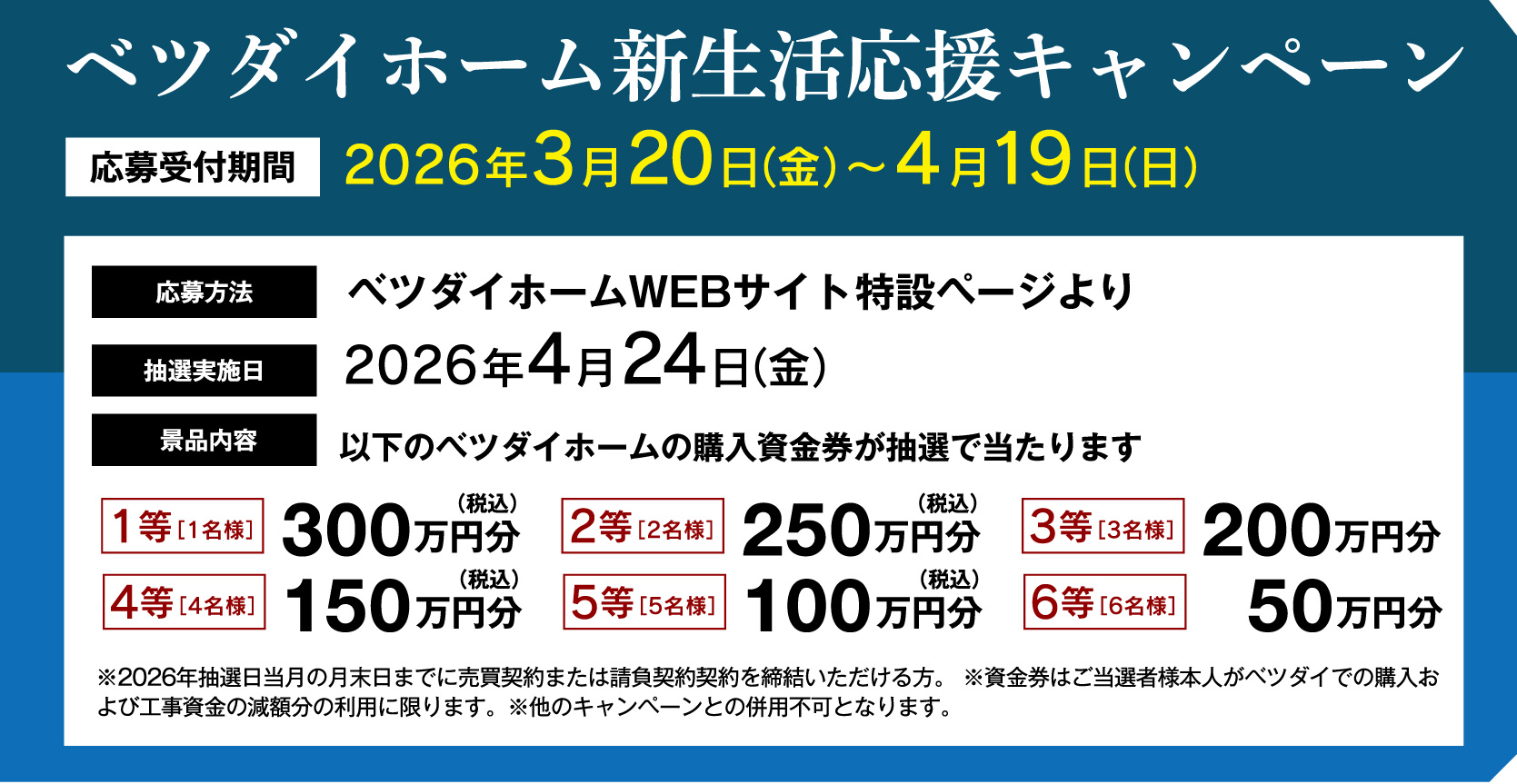 ベツダイホーム新生活応援キャンペーン