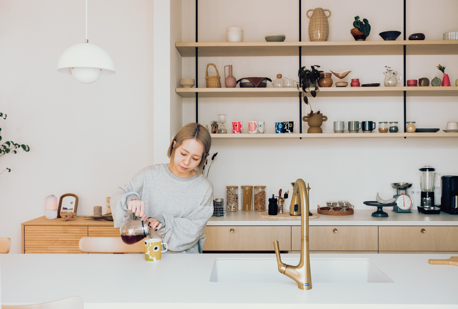 キッチンでのティータイム