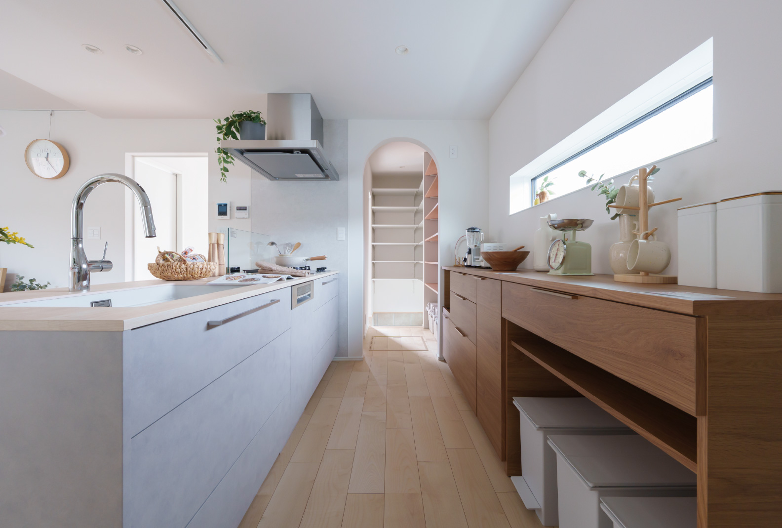 家事動線の良いキッチン空間