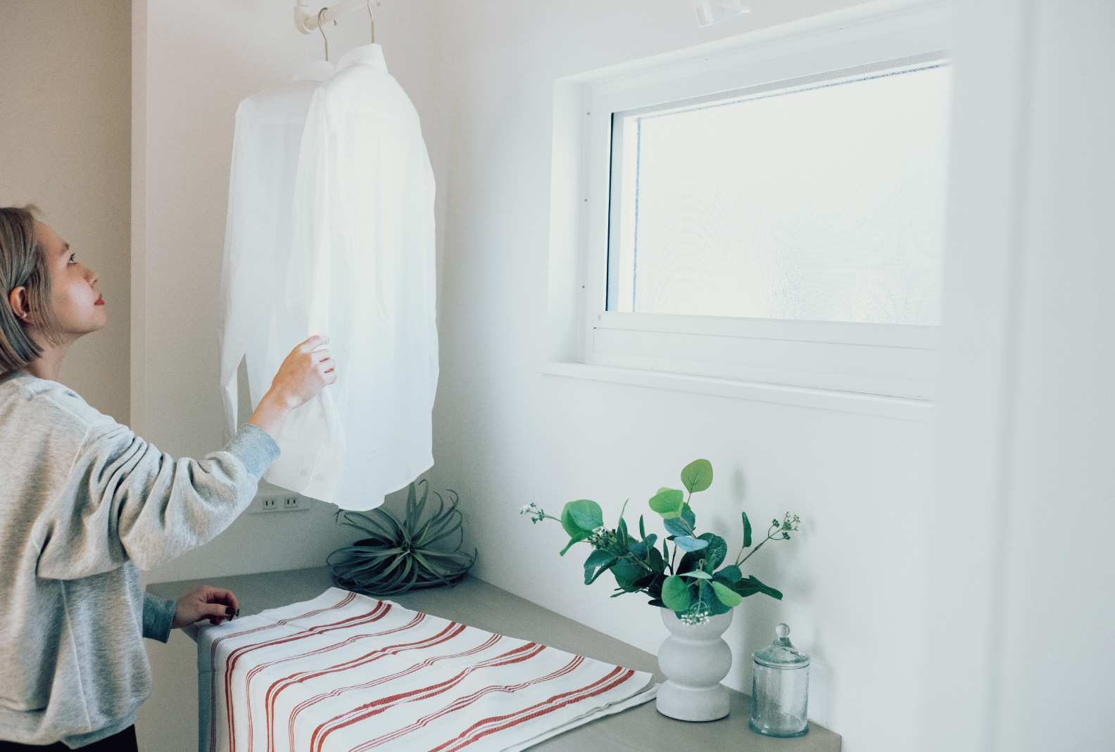 洗面横のランドリースペース